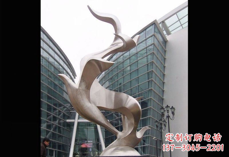 江西不锈钢抽象大雁雕塑