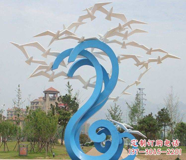 江西不锈钢抽象大雁雕塑1