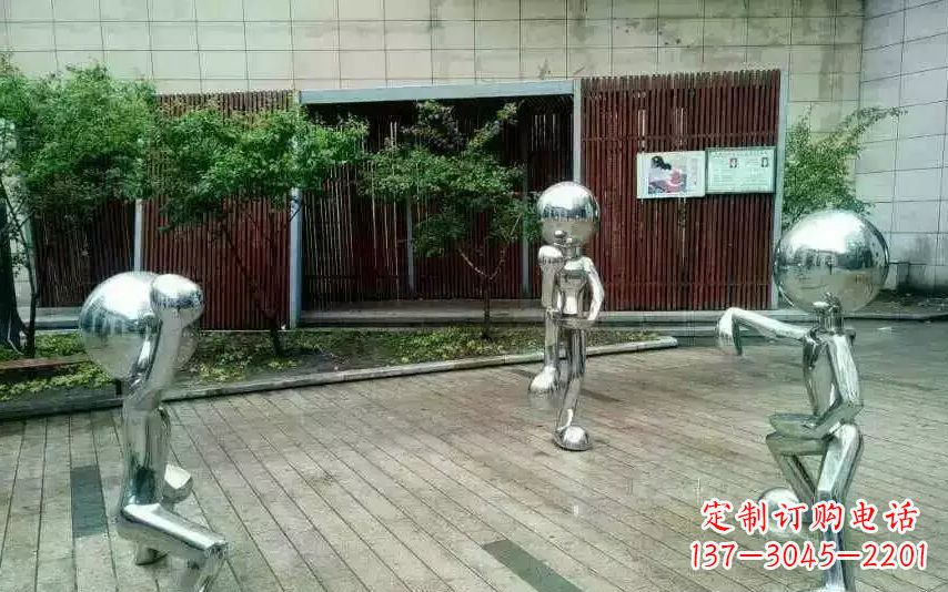 江西不锈钢抽象儿童景观雕塑