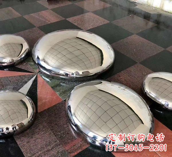 江西不锈钢抽象鹅卵石雕塑