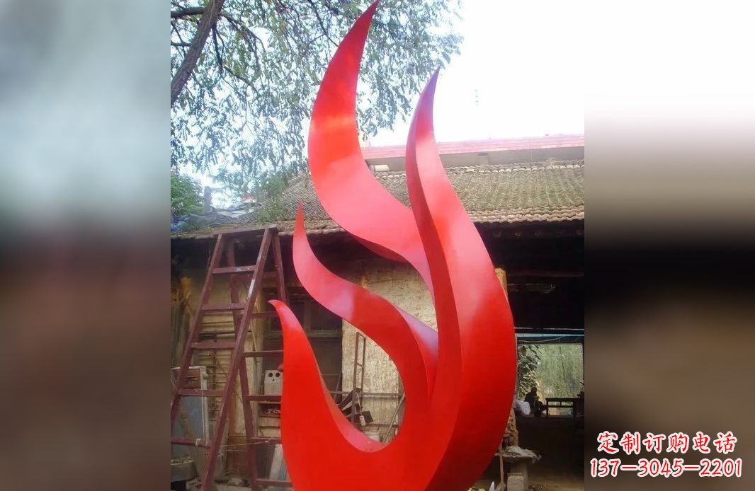 江西不锈钢抽象凤凰雕塑 (5)