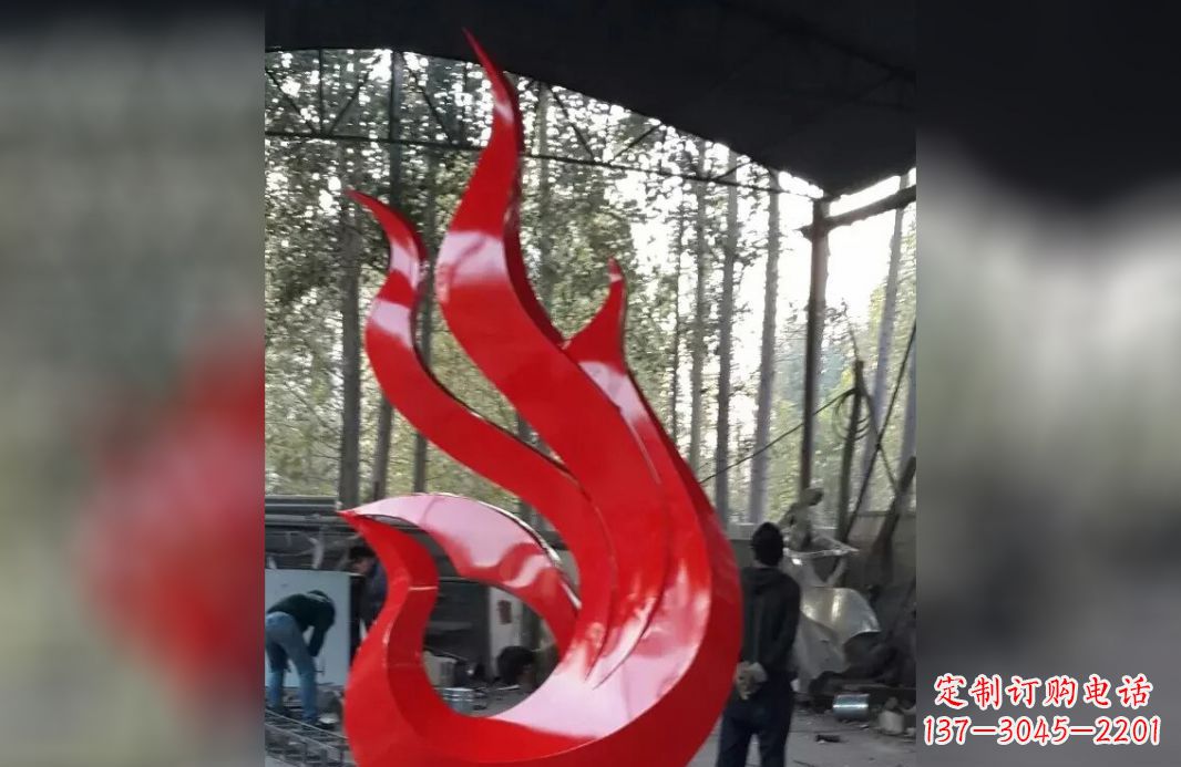 江西不锈钢抽象凤凰雕塑 (6)