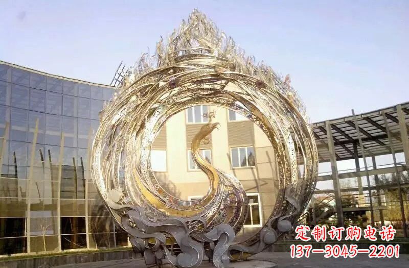 江西不锈钢抽象凤凰涅槃雕塑
