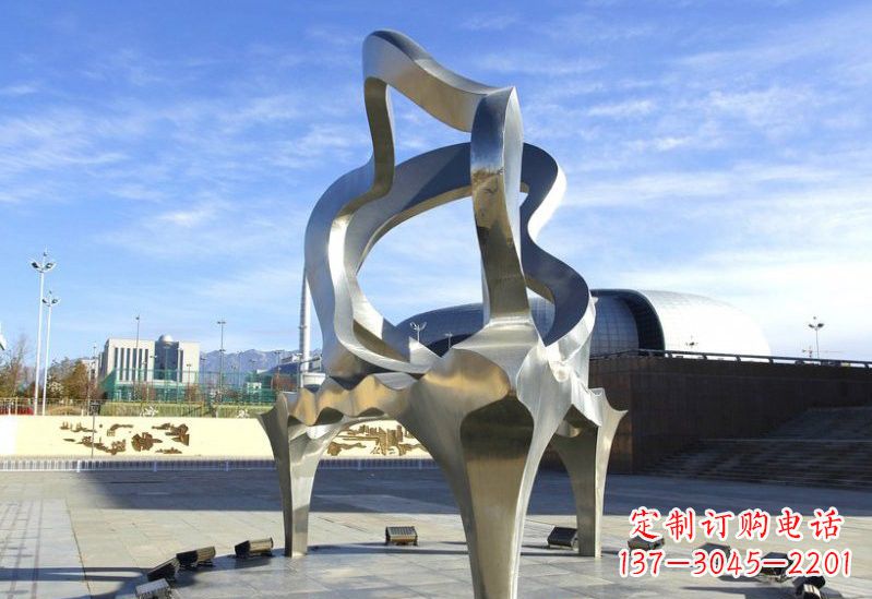江西不锈钢抽象钢琴雕塑