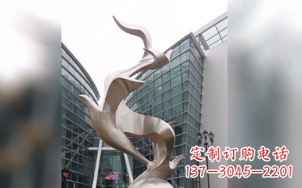 江西不锈钢抽象鸽子雕塑 (2)