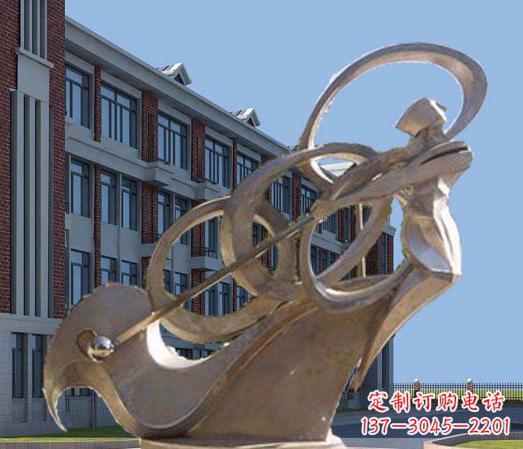 江西不锈钢抽象高尔夫球人物雕塑