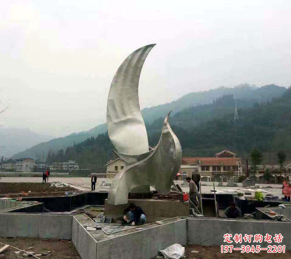 江西不锈钢抽象鸽子雕塑1