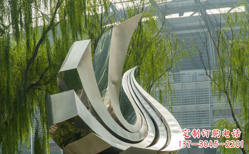 江西不锈钢抽象鸽子景观雕塑