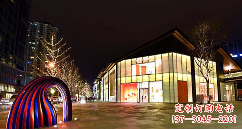 江西不锈钢拱门雕塑——点缀街边景观
