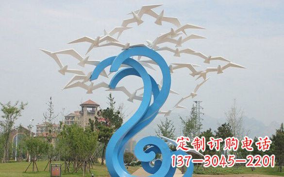 江西不锈钢抽象海浪和海鸥