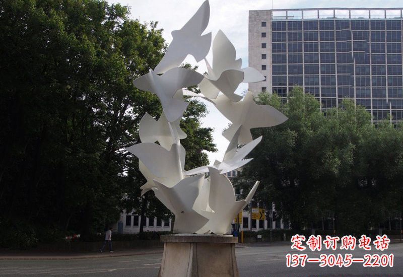 江西不锈钢抽象和平鸽雕塑