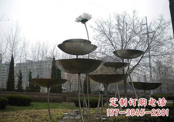 江西不锈钢抽象荷花雕塑
