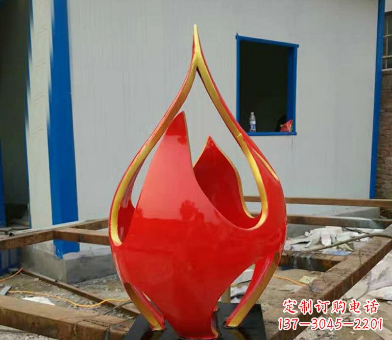 江西不锈钢抽象火龙果广场雕塑