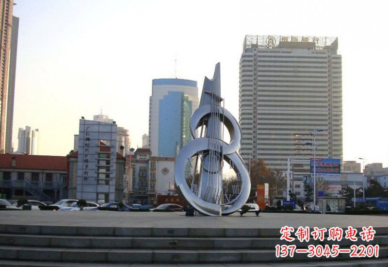 江西不锈钢抽象吉他雕塑2