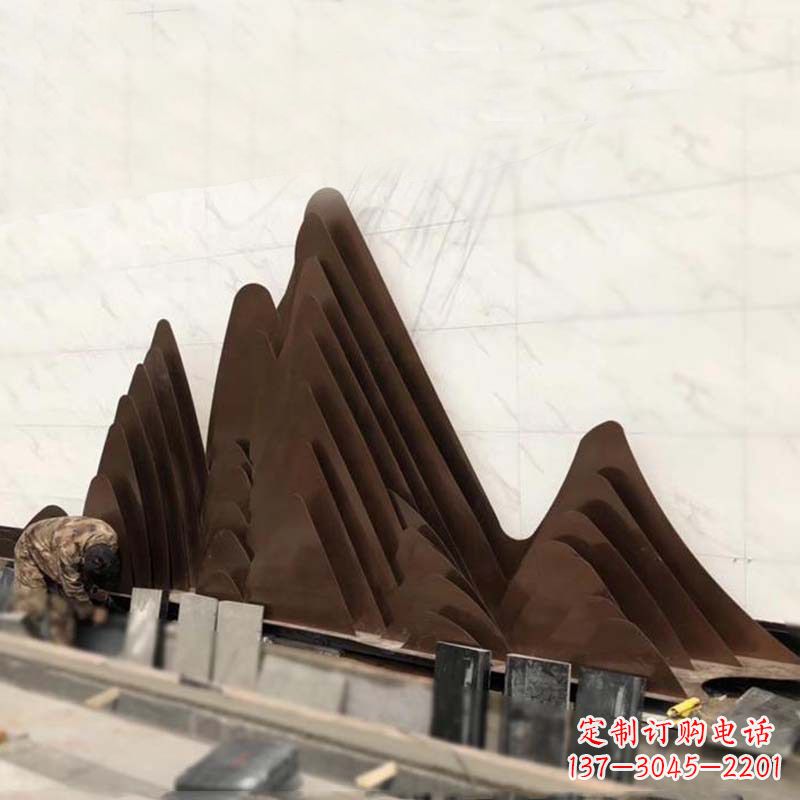 江西不锈钢抽象假山景观