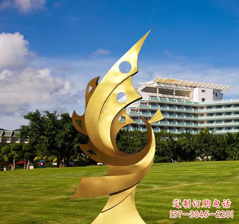 江西不锈钢抽象金凤凰雕塑