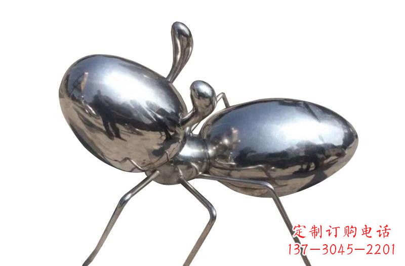 江西不锈钢抽象镜面蚂蚁雕塑