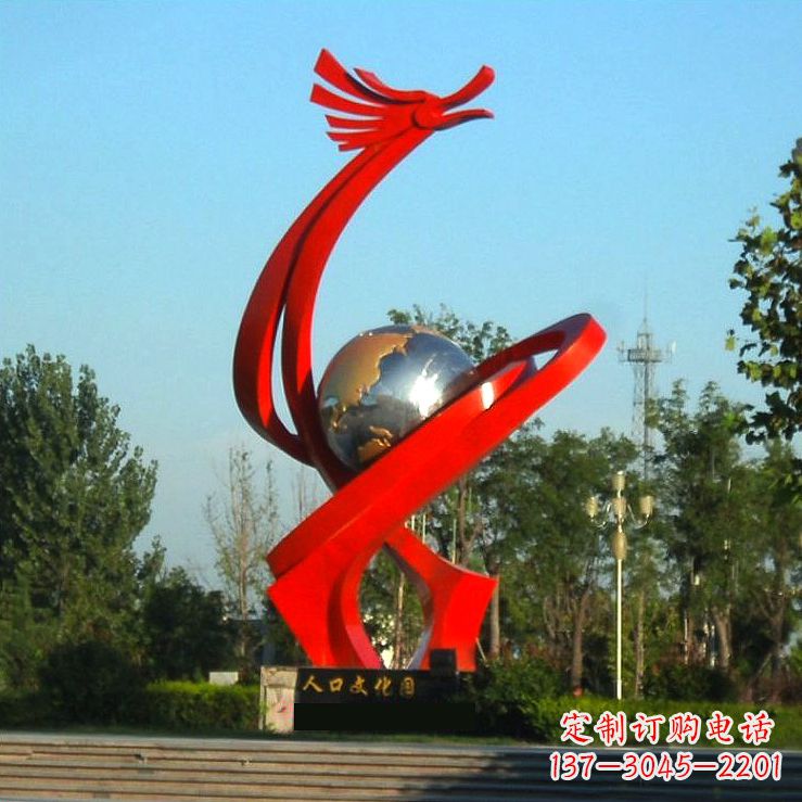 江西不锈钢抽象龙形景观雕塑-城市园林公园广场创意景观