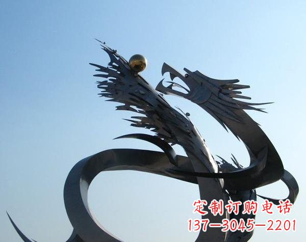 江西不锈钢抽象龙戏珠