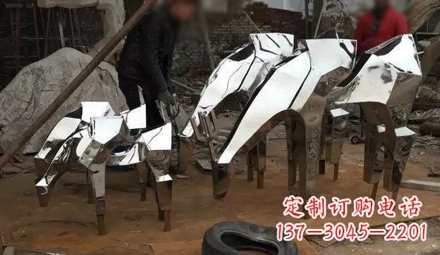 江西不锈钢抽象马雕塑 (2)