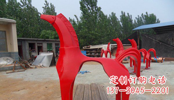 江西不锈钢抽象马雕塑 (3)