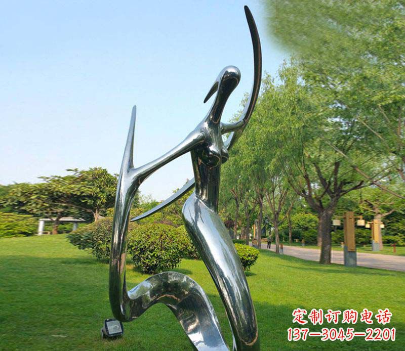江西不锈钢抽象美女跳舞雕塑 