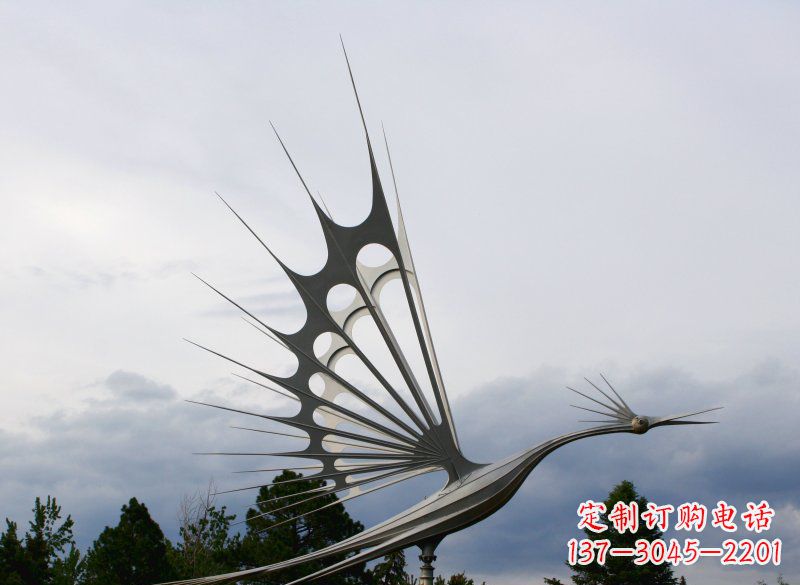 江西不锈钢抽象鸟大型动物雕塑