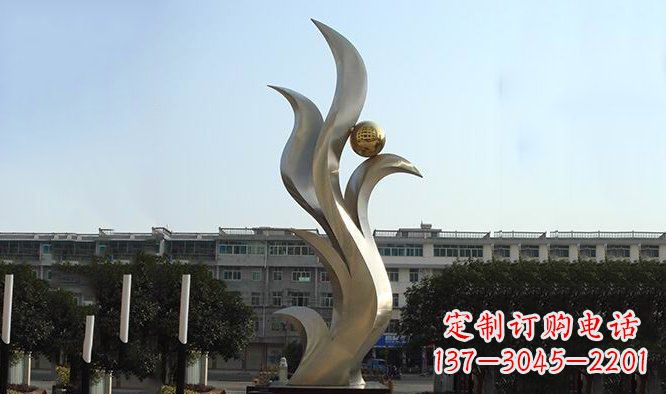 江西不锈钢抽象鸟类凤凰雕塑