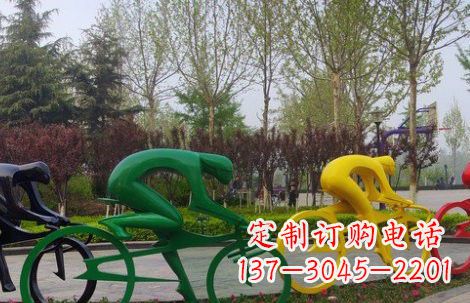 江西不锈钢抽象骑自行车人物雕塑