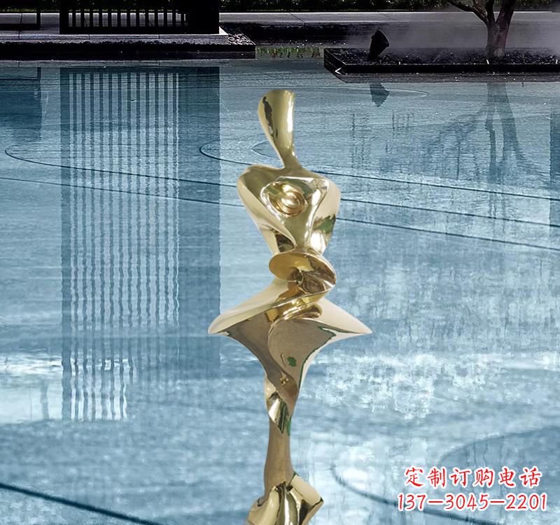 江西不锈钢抽象人体雕塑