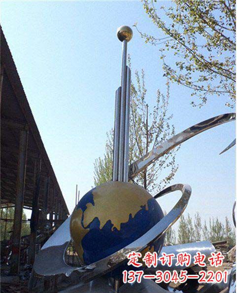 江西不锈钢抽象书本地球雕塑