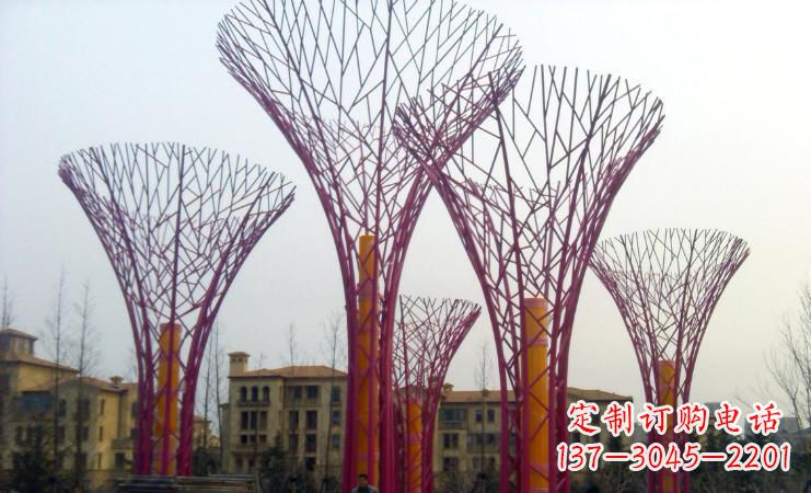 江西不锈钢抽象树枝城市景观雕塑