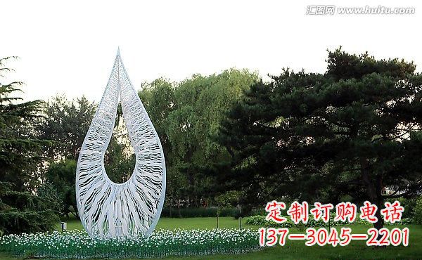 江西不锈钢抽象水滴雕塑