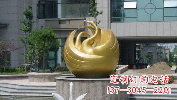 江西不锈钢抽象天鹅雕塑 (3)