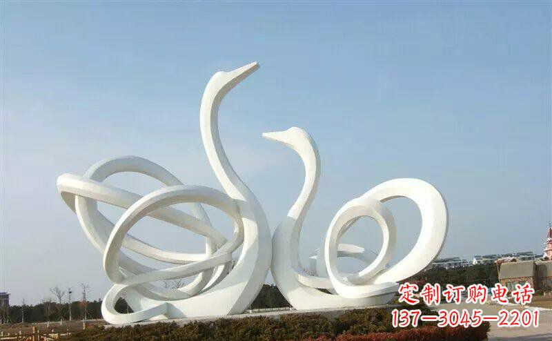 江西不锈钢抽象天鹅雕塑 (4)