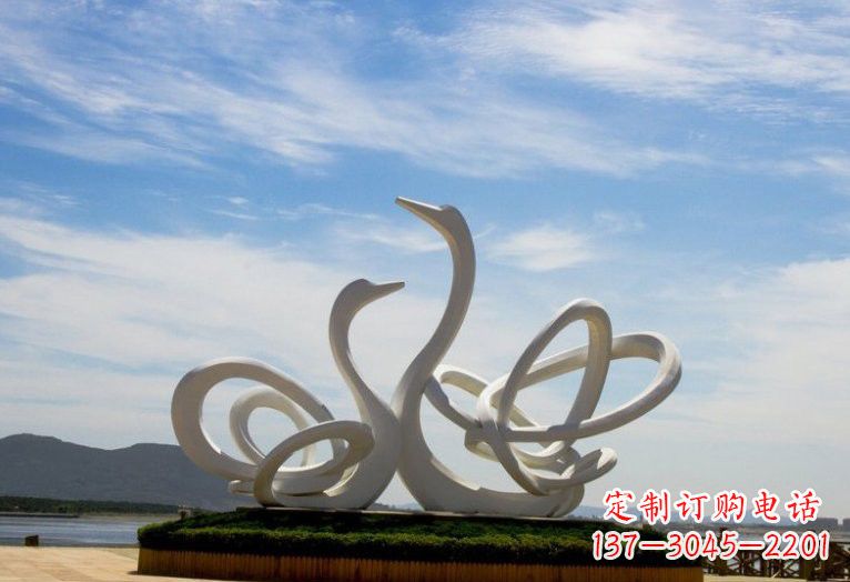 江西不锈钢抽象天鹅雕塑2