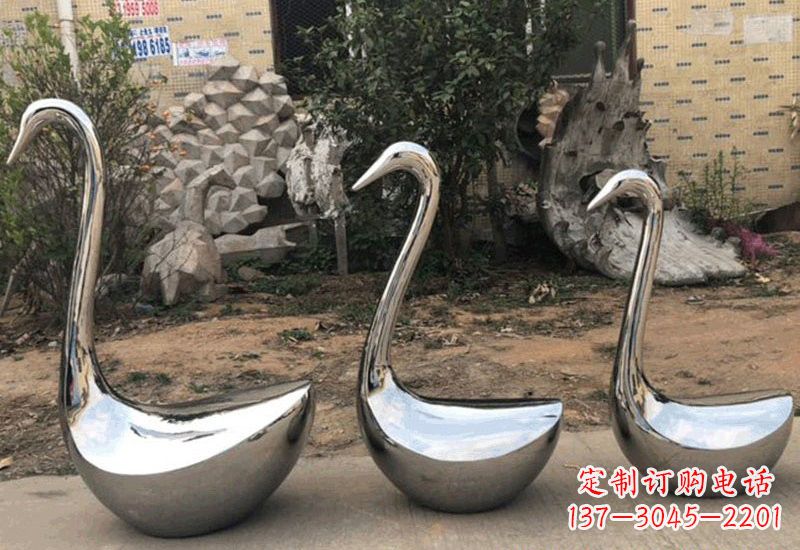 江西不锈钢抽象天鹅座椅雕塑