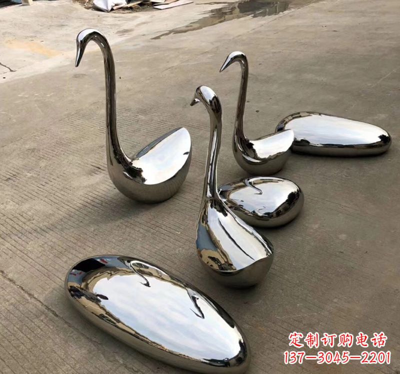 江西不锈钢抽象仙鹤雕塑