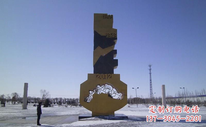 江西不锈钢抽象钥匙雕塑 (2)