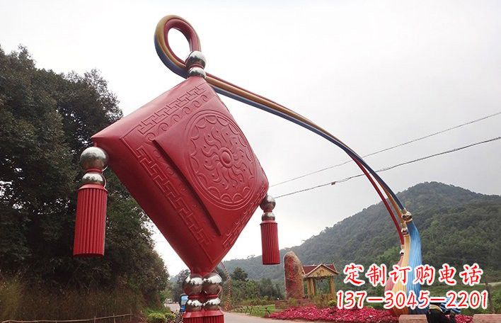 江西不锈钢抽象中国结拱门