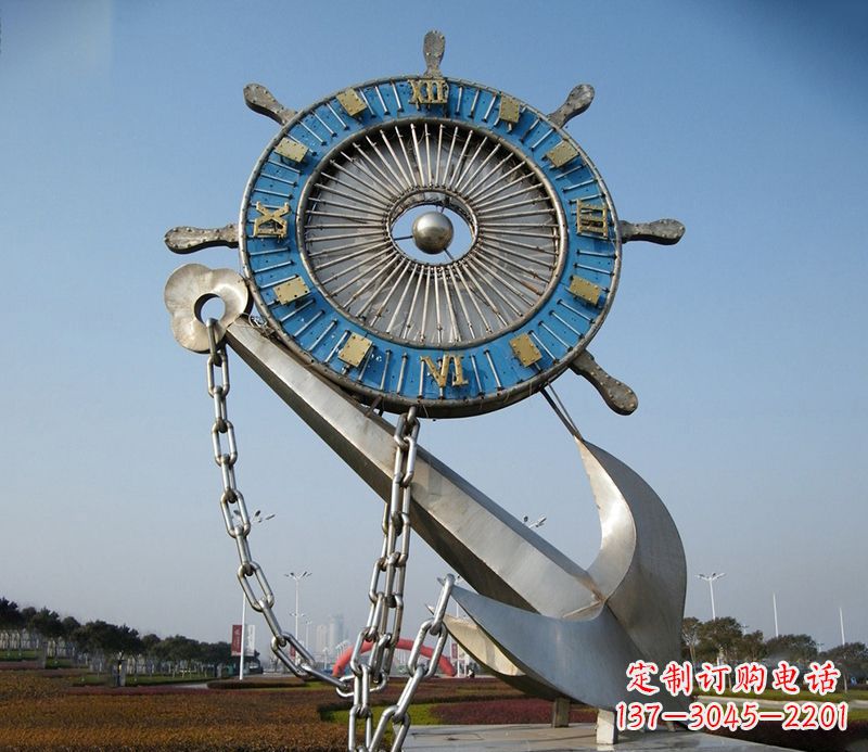 江西不锈钢船舵雕塑 广场