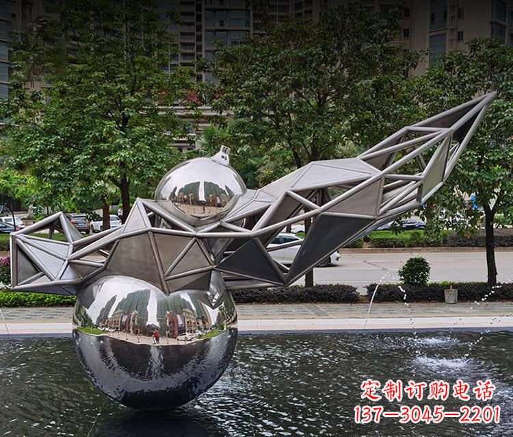 江西不锈钢葫芦雕塑美丽耐用的艺术杰作