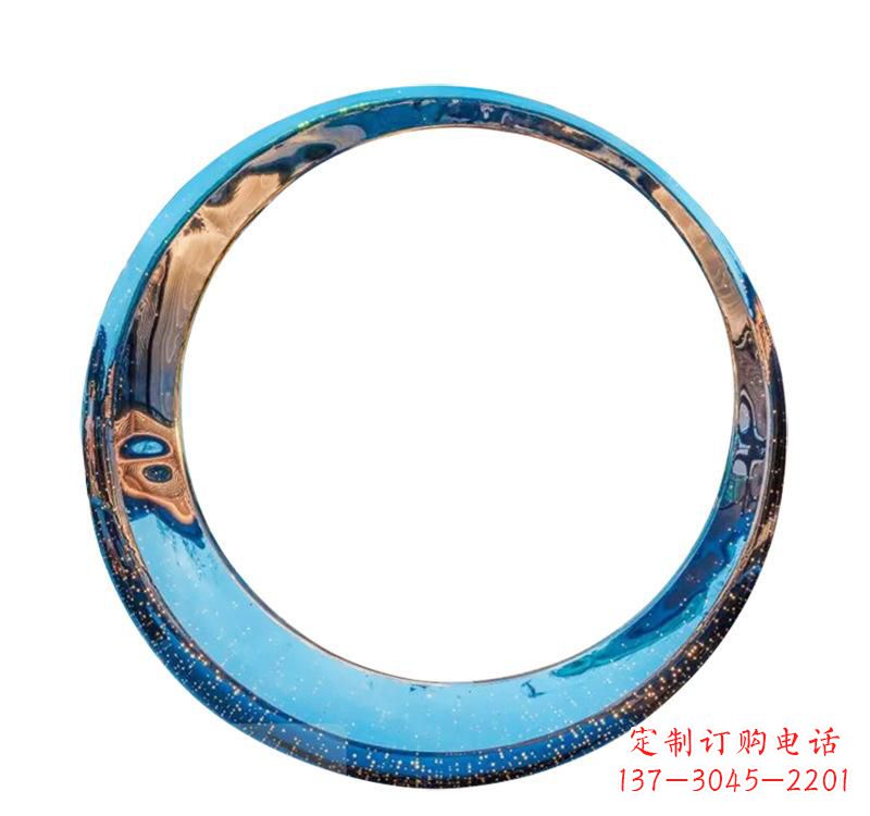 江西不锈钢创意景观圆环雕塑——美化城市的创意艺术