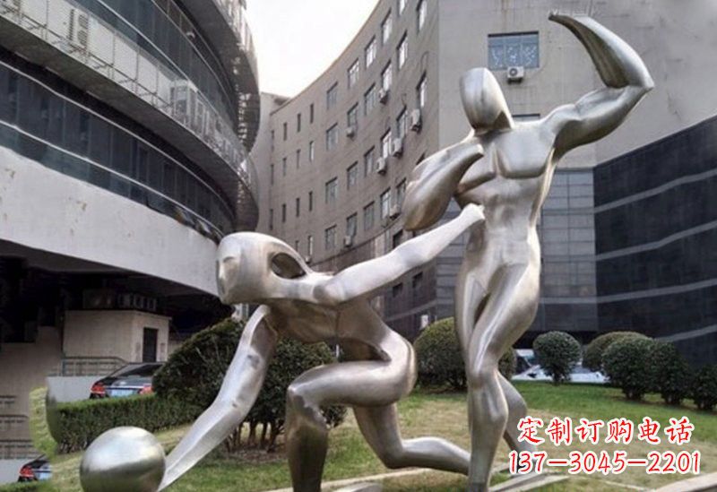 江西不锈钢打保龄球雕塑