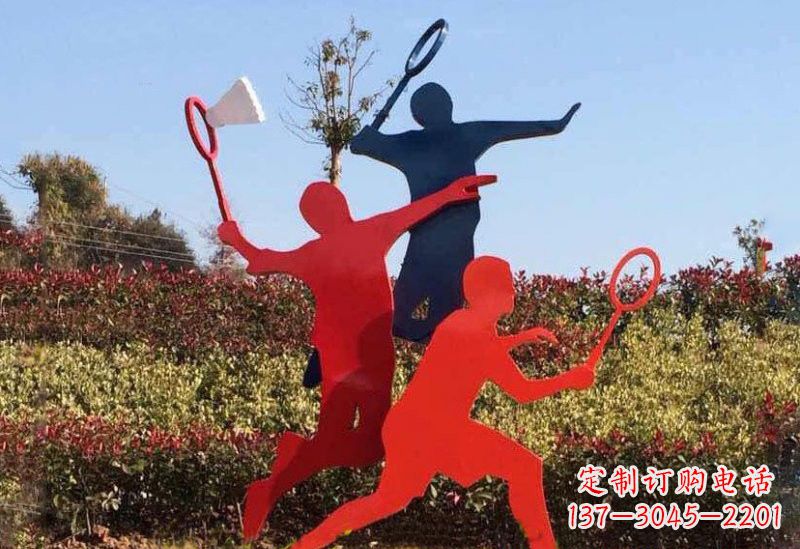 江西不锈钢羽毛球雕塑精美绝伦