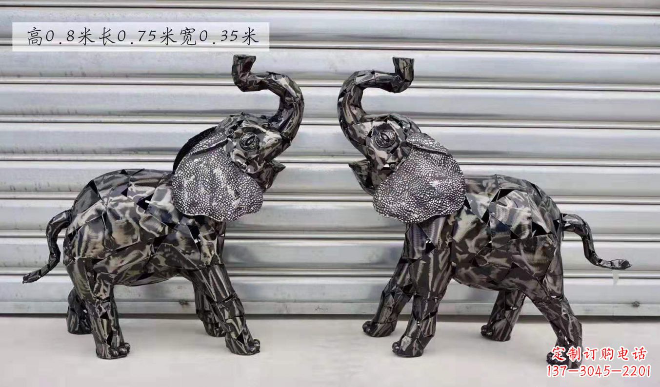 江西不锈钢大象动物户外摆件