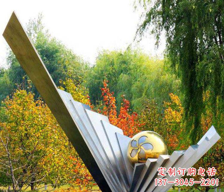 江西不锈钢大型翅膀景观雕塑