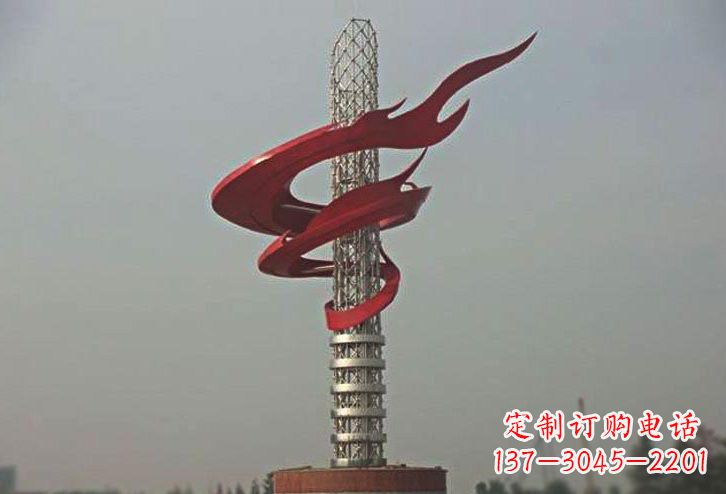江西不锈钢大型抽象火炬雕塑