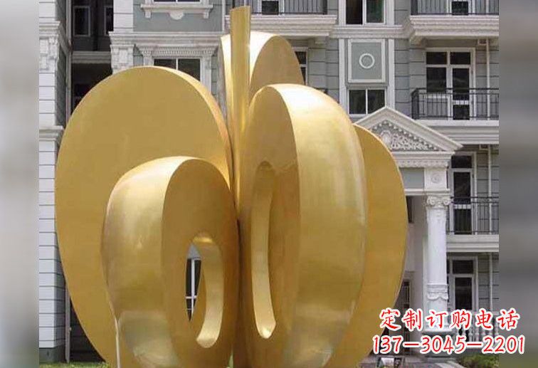 江西不锈钢大型苹果雕塑