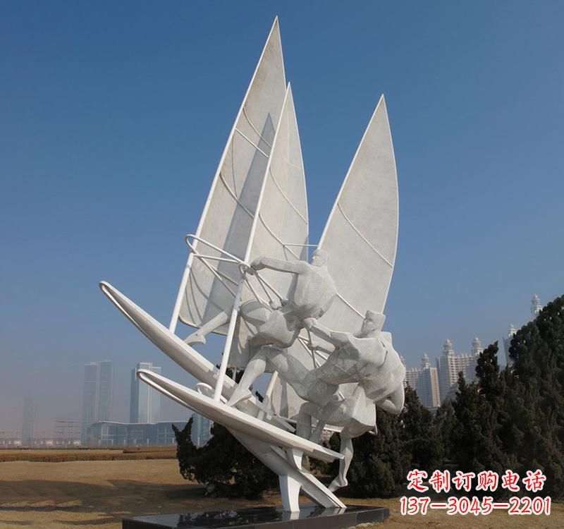江西不锈钢大型帆船雕塑